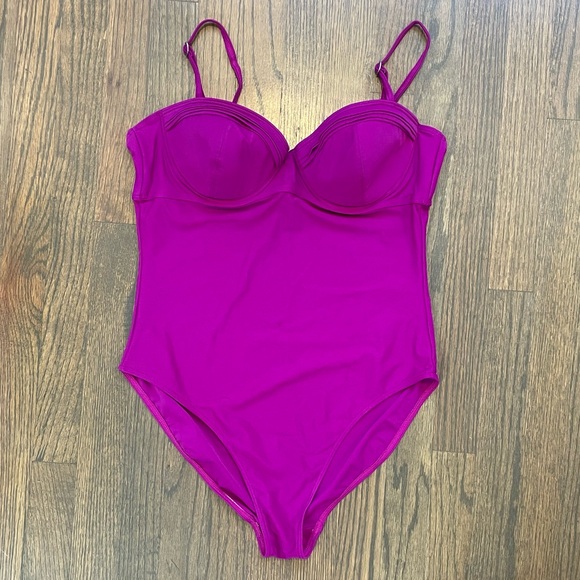 Converse Other - Converse One Star Bold Fuchsia One Piece Underwire Swimsuit Bathing suit size XL